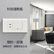 【朝日電工】 USB-4310 雙USB充電器附單插座組