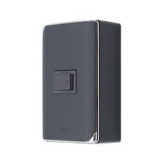 【朝日電工】 DS-1KH+B 縷光灰色系組合式單開關明盒組