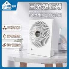 【輕鬆境界】USB日系超輕薄4吋桌上型充電風扇