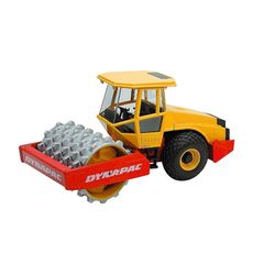 【西班牙JOAL】傑歐工程車-紅黃色壓土拖車 J207 DYNAPAC