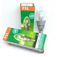 FSL 佛山照明 LED燈泡 E14 小螺口 3W 尖泡 LED 蠟燭燈泡 水晶節能燈泡 E14 2