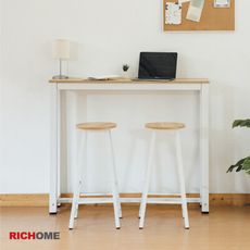 【RICHOME】可樂雅100CM北歐風高腳桌椅組/吧台桌椅/餐桌椅/咖啡桌椅/休閒桌椅(一桌二椅)