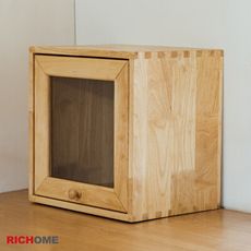 【RICHOME】沃德實木玻璃門櫃