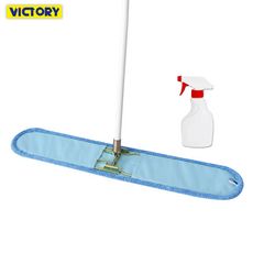 【VICTORY】業務用超細纖維吸水靜電除塵拖把90cm(1拖+靜電強效劑480ml)