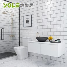 【YOLE悠樂居】浴室自黏耐磨防水防潮磚紋壁紙壁貼(3m)#1330005