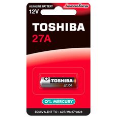 【東芝Toshiba】27A高伏特 鹼性電池12V電池1顆裝(吊卡裝L828/MN27搖控器電池)