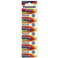 【國際牌Panasonic】CR1220鋰電池3V鈕扣電池 單卡5顆 排裝(公司貨)