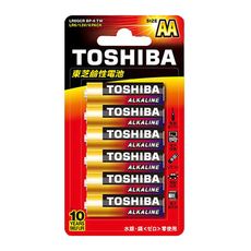 【TOSHIBA東芝】3號AA/4號AAA 鹼性電池6顆 吊卡裝(1.5V LR6)