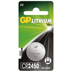 【超霸GP】CR2450鈕扣型 鋰電池1粒裝(3V鈕型電池DL2450)
