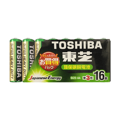 【東芝Toshiba】任選3號AA / 4號AAA 16入裝 綠碳鋅電池(環保電池/乾電池/公司貨)