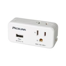 【耐司林克SNICELINK】EC-M02AU2 2座2+3孔 2.1A USB擴充插座 分接器