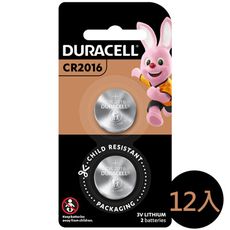 【金頂DURACELL金霸王】CR2016 3V 吊卡2入6組 共12粒裝 鈕扣 鋰電池(不含水銀)