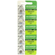 【SII】日本製SR626SW 鈕扣型 無汞 氧化銀電池 (377) 5顆/排裝(青綠色最新包裝)