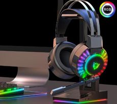 RGB頭戴式耳機 電競耳機 耳麥 遊戲 耳機麥克風 運動耳機 電腦耳機 耳機 麥克風 重低音