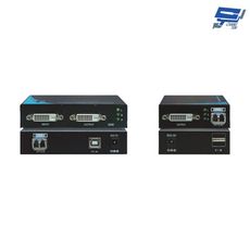 昌運監視器 MMS-636DUL DVI-D+USB光纖延長器 單模雙芯2公里TX+RX