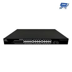 昌運監視器 CS-1224G-24P A2 2埠SFP Gigabit+24埠PoE+網路交換器