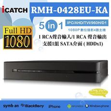 昌運監視器 RMH-0428EU-KA2(3) 4ch 五合一 AHD.960H.D1.IPC錄影器