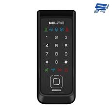 昌運監視器 Milre MDL-400F 三合一密碼/指紋/卡片智能電子門鎖 輔助鎖