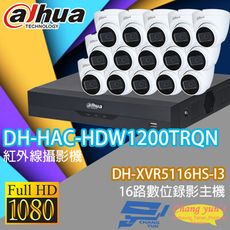 昌運監視器 大華監視器套餐DH-XVR5116HS-I3+DH-HAC-HDW1200TRQN*15