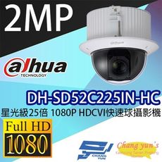 昌運監視器 大華 DH-SD52C225IN-HC 星光級25倍 1080P HDCVI快速球攝影機