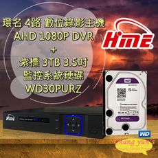 昌運監視器 環名 數位錄影主機 AHD 1080P DVR + WD30PURZ 監控系統硬碟