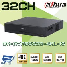 昌運監視器 大華 DH-XVR5832S-4KL-I3 32路 4K-N/5MP  8硬碟 錄影主機