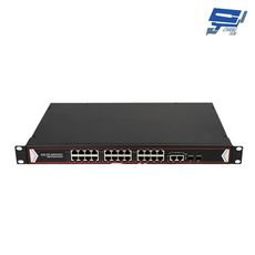 昌運監視器 POE-24G-2SFP 24埠千兆款PoE交換機