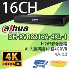 昌運監視器 大華 DH-XVR8216A-4KL-I AI人臉辨識16路4KXVR 監視器主機