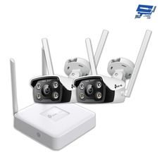 TP-LINK 昌運監視器組合 NVR1108H-W 8路主機+C340-W 400萬全彩攝影機*2