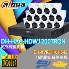 昌運監視器 大華監視器套餐DH-XVR5116HS-I3+DH-HAC-HDW1200TRQN*14