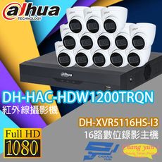 昌運監視器 大華監視器套餐DH-XVR5116HS-I3+DH-HAC-HDW1200TRQN*13