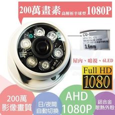 昌運監視器 AHD1080P/ 2M CMOS/半球型紅外線200萬畫素