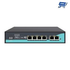 昌運監視器 PSW-042FE-AI 4埠百兆款PoE++ AI數顯交換機 10/100Mbps