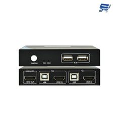 昌運監視器 CD-102HU 2埠 HDMI KVM切換器 支援EDID功能 具LED燈號顯示