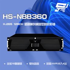 昌運監視器 昇銳 HS-NBB360 H.265 4K 128路 NVR 磁碟陣列網路型錄影主機