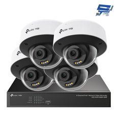 TP-LINK 昌運監視器組合 NVR1008H-8MP 8路主機+400萬全彩網路攝影機*4