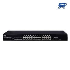 昌運監視器 CS-1224G 2埠SFP Gigabit + 24埠網路交換器10/100/1000