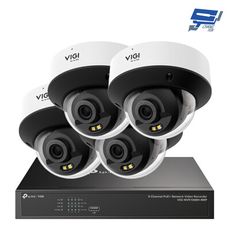 TP-LINK 昌運監視器組合 VIGI NVR1008H-8MP主機+2MP全彩球型網路攝影機*4