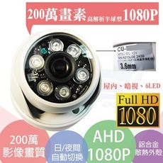 昌運監視器 AHD1080P/半球型紅外線200萬畫素