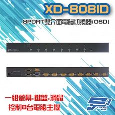 昌運監視器 XD-808ID 8 PORT 雙介面 電腦切換器 (OSD) 8進1出 8口 VGA