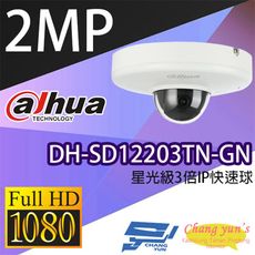 昌運監視器 大華 DH-SD12203TN-GN 星光級3倍1080P IPcam 快速球攝影機