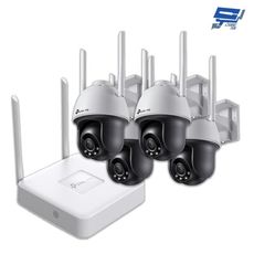 TP-LINK 昌運監視器組合 NVR1108H-W 8路主機+C540-W 400萬全彩攝影機*4