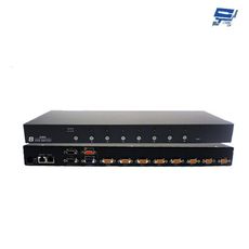 昌運監視器 XD-808IP 8埠 KVM OVER IP 數位式電腦切換器 具二層安全密碼機制