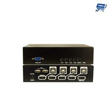 昌運監視器 PSK-0401HKM-PW HDMI KVM 四分割切換器  VGA影像同步輸出