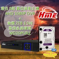 昌運監視器 環名 數位錄影主機 AHD 1080P DVR + WD20PURZ 監控系統硬碟