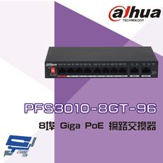 昌運監視器 大華 PFS3010-8GT-96 8埠 Giga PoE 網路交換器