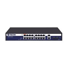 昌運監視器 東訊 TECOM TE-PN16022-SS 20埠全GigabitPoE交換器附耳掛