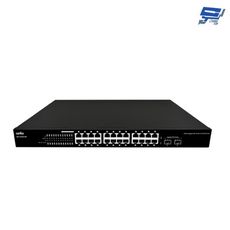 昌運監視器 CS-1224G-24P 2埠+24埠 10/100/1000Mbps 網路交換器