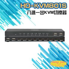 昌運監視器 HD-KVM801S 八進一出4K HDMI KVM USB 切換器(以新款出貨)