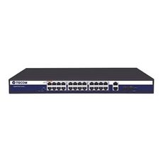 昌運監視器 東訊 TECOM TE-PN24022-SS 28埠全GigabitPoE交換器附耳掛